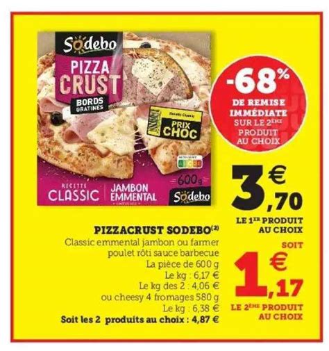 Promo Pizzacrust Sodebo Chez Hyper U Icatalogue Fr