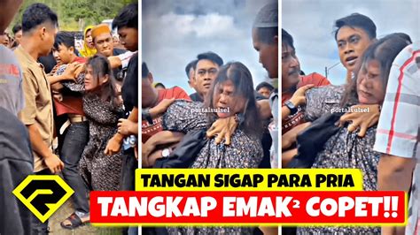 Viral Aksi Sigap Warga Tangkap Emak Emak Copet Warganet Heboh