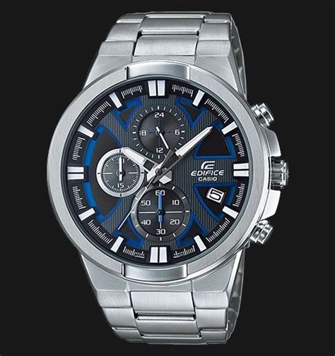 Casio Edifice Efr D A Vudf Chronograph Men Black Pattern Dial