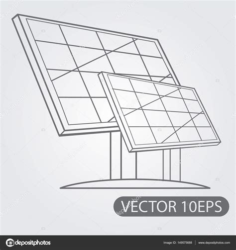 Solar Panels Icon Stock Vector Image By Filkusto