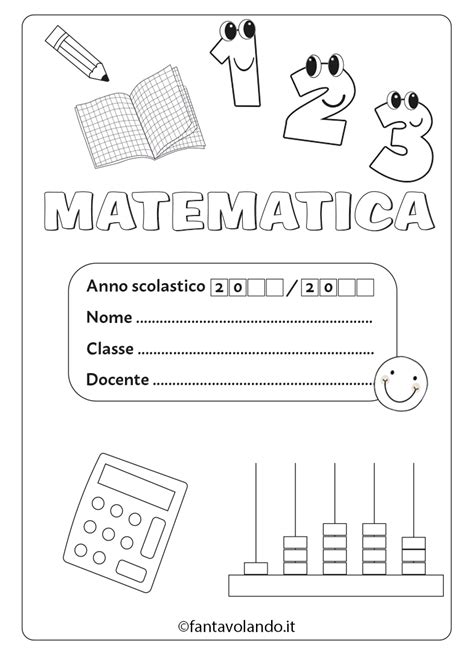 Cuscino Tampone Postino Copertina Quaderno Matematica Da Colorare Acida