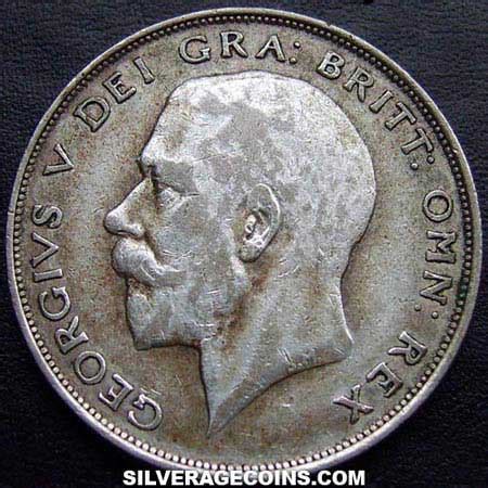 George V British Silver Half Crown Silver Age Coins