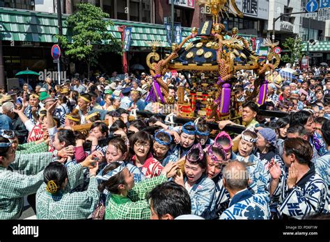 Japan Honshu Island Kanto Tokyo The Sanja Matsuri Stock Photo Alamy