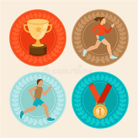 Achievement Badges Stock Vector Illustration Of Power