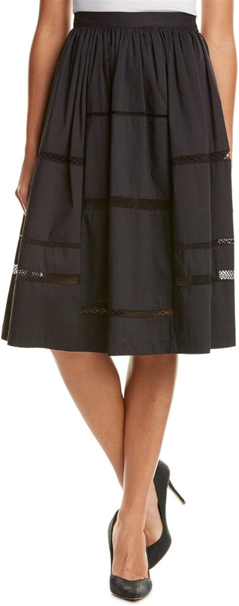 Nicole Miller Womens Poplin Trim Full Skirt At Amazon Womens Clothing