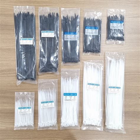 Jual Nylon Kabel Ties Hitam Putih 10cm 15cm 20cm 25cm 30cm Isi 100pcs