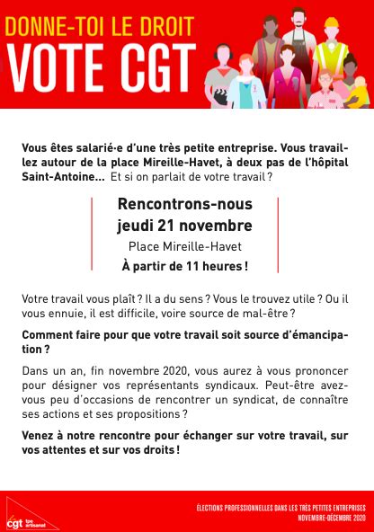 TPE Donne Toi Le Droit Vote CGT CGT