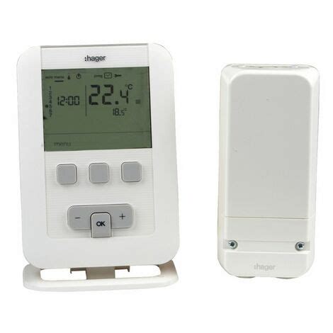 Programmierbarer Raumthermostat HAGER Radio EK560 Mit Batterien LR3