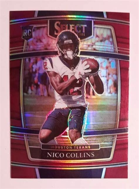 Select Nico Collins Rc Concourse Level Maroon Prizm Rookie