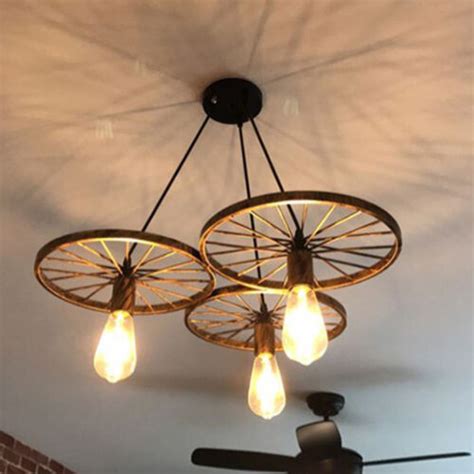 Rustic Wagon Wheel Ceiling Fan | Shelly Lighting