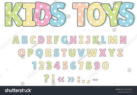 Font Design Kids Colorful Alphabet Letters Stock Vector (Royalty Free ...