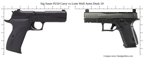 Sig Sauer P Carry Vs Lone Wolf Arms Dusk Size Comparison