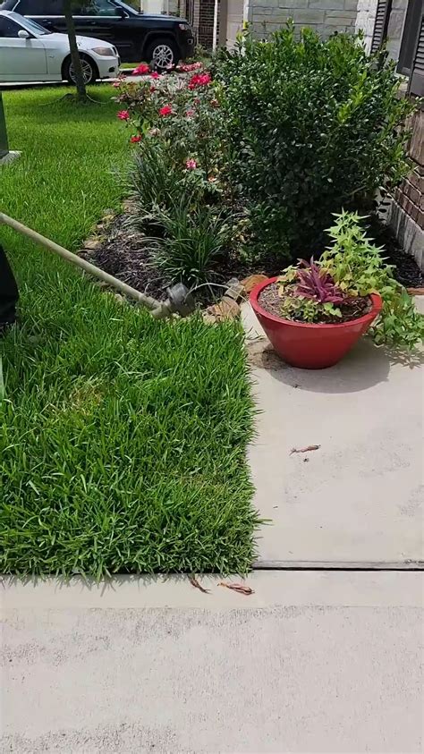 Edging lawn with string trimmer : r/EdgingPorn