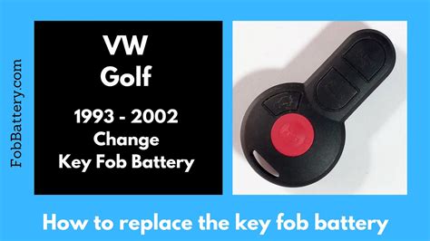 Volkswagen Golf Key Fob Battery Replacement Youtube