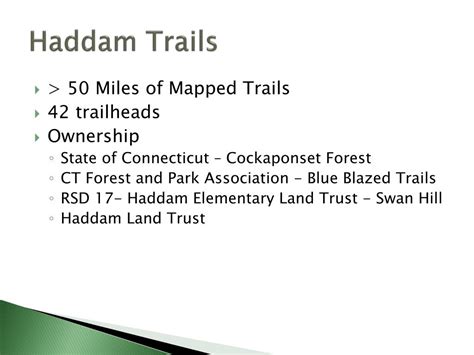 Ppt Haddam Trail Network Powerpoint Presentation Free Download Id1693938