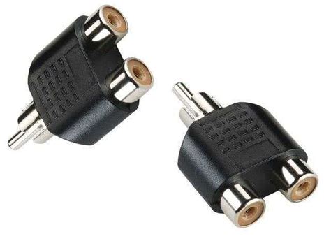 RCA Audio Video Splitter Adapter Y Splitter RCA Male To 2 RCA Female