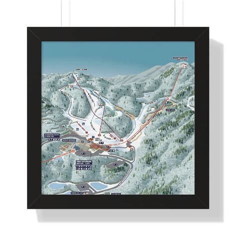 Ober Gatlinburg Mountain TN Trail Map Framed Poster Tennessee - Etsy