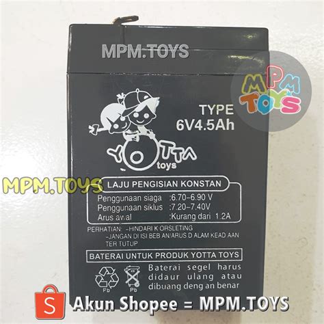 Jual Aki Motor Aki Anak Yotta Toys Baterai Battery Aki Kering Motor