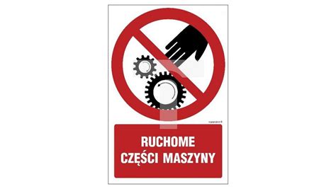 ZNAK GC072 Ruchome części maszyny 30 x 45 cm PS Płyta 1mm foto