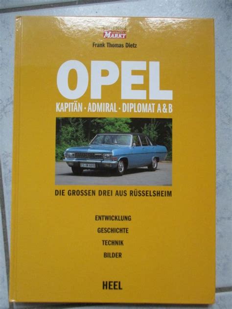 BUCH OPEL KAPITÄN ADMIRAL DIPLOMAT Kaufen auf Ricardo