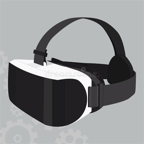 Vr Headset Vector Icon On A Grey Background Virtual Reality Mask