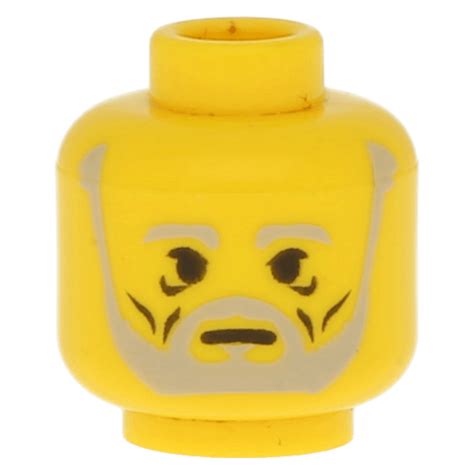 Lego Einzelteil 3626bpx106 Yellow Minifig Head Beard With Gray Beard