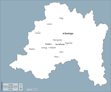 Santiago Mapa Gratuito Mapa Mudo Gratuito Mapa En Blanco Gratuito