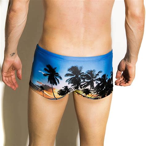 Buy Fashion Men Breathable Trunks Pants Beach Print Running Swimming