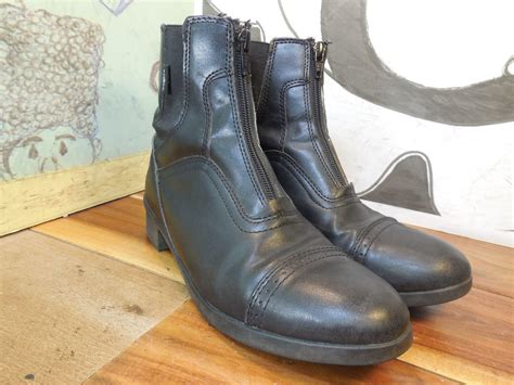 Saxon Syntovia Black Cap Toe Ankle Motorcycle Boots Womens 5 Ebay