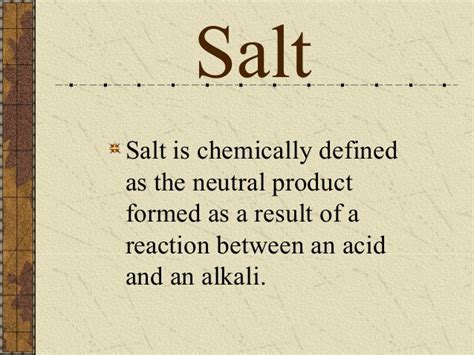 types and properties of salts