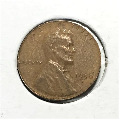 MINT EROOR 1950 D Lincoln Head Wheat Cent Very Thin Planchet Property