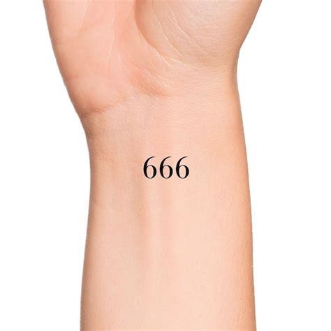 Angel Numbers 666 Temporary Tattoo / Numerology Temp Tattoo / | Etsy