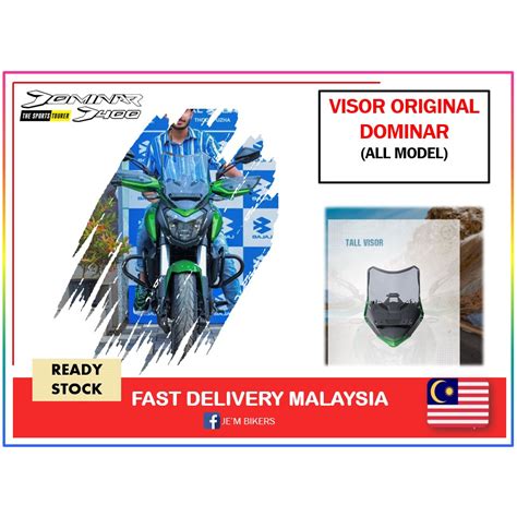 Windshield Visor Original Dominar 250400 All Model Shopee Malaysia