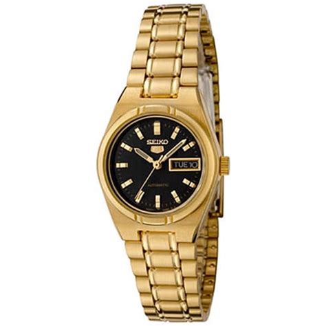 Shop Seiko Women's 5 Automatic Gold Stainless-Steel Automatic Watch ...