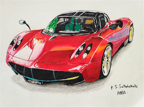 Pagani Drawing Pic Drawing Skill