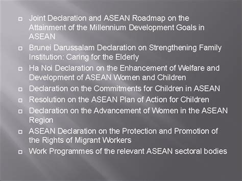 ASEAN SOCIOCULTURAL COMMUNITY ASCC PILLAR ASEAN Community Pillars