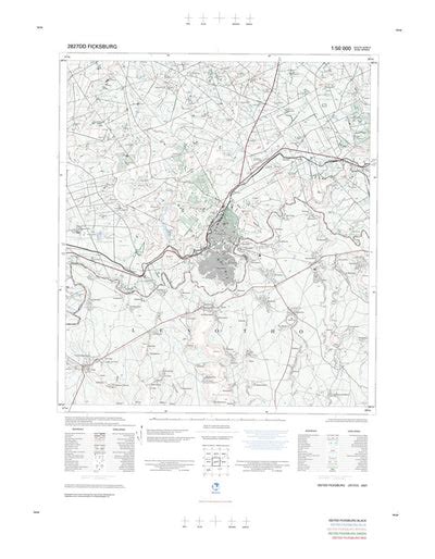 2827dd Ficksburg Map By Chief Directorate National Geo Spatial