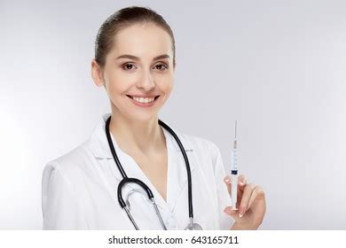 Cute Female Doctor Brown Hair Nude Stock Photo 643165711 Shutterstock