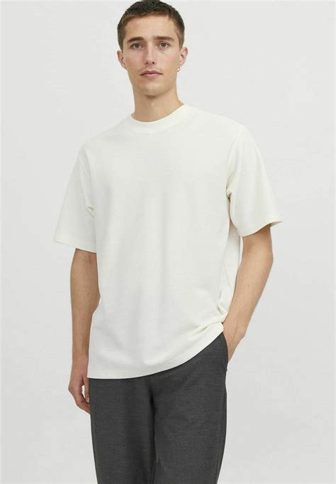 Jack And Jones Premium Crew Neck T Shirt Basique Tofu écru Zalando Fr