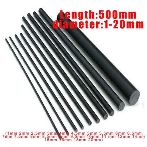 Carbon Fiber Rod 1mm 3mm 4mm 5mm 6mm 8mm 9mm 10mm 14mm 16mm 18mm