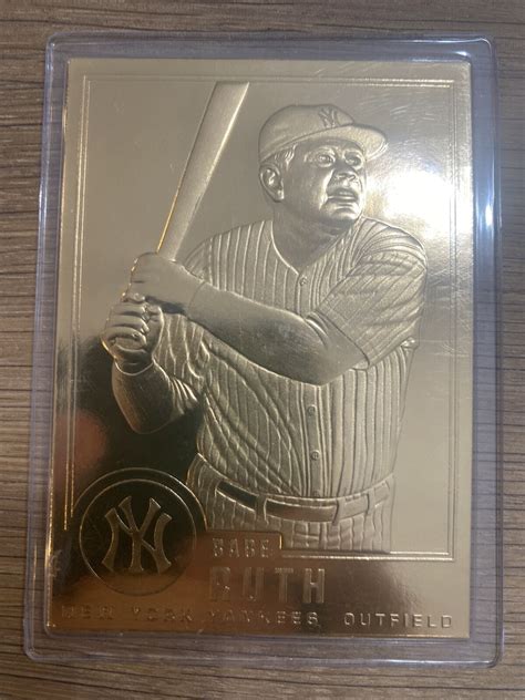 Babe Ruth Limited Edition K Gold Foil Baseball Card Sealed Ny