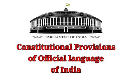 Constitutional Provisions Of Official Language