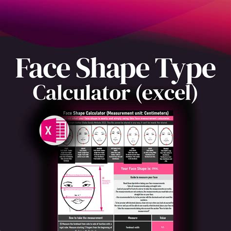 Face Shape Calculator / Face Shape Analysis / Face Shape Type - Etsy