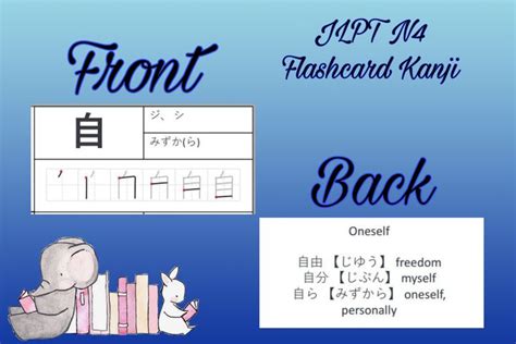 Flashcardhandmadify Flashcard Japanese Kanji N Jlpt N Study Flash