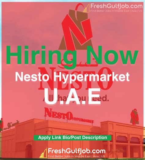 Nesto Hypermarket Jobs Dubai Sharjah UAE 2025