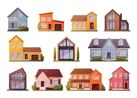 Foto De Casas Desenho - Casas modernas arquitetura de casas em banda dos desenhos animados ...