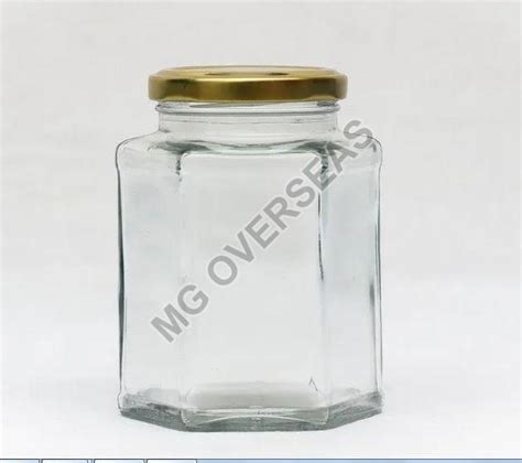 750ml Hexagonal Glass Jar At Rs 24 Piece In Firozabad ID 6647677