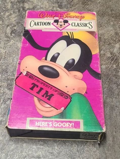 Vintage Walt Disney Cartoon Classics Heres Goofy Vhs Volume 3 Ebay