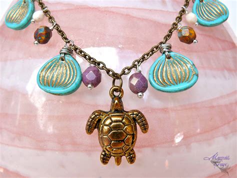 Sea Turtle Necklace Hawaiian Jewelry With By Mermaidtearsdesigns