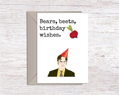 Dwight Schrute Printable Birthday Card The Office Dunder Mifflin